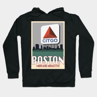 Boston Travel Poster 2 Hoodie